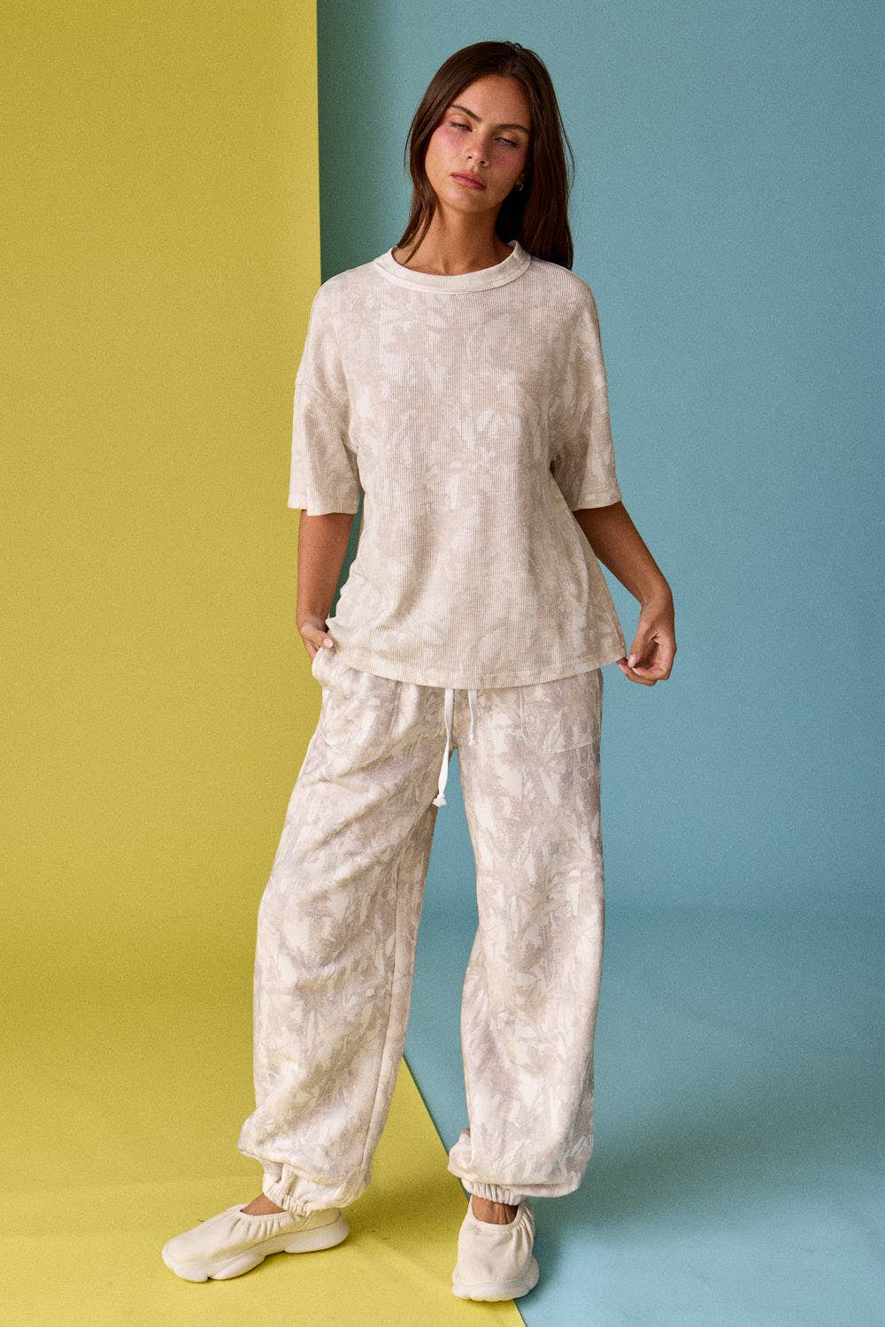 PT51002 - CAMO RIBBED LOOSE FIT SHIRT