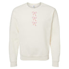 Embroidered Tasseled 'Bows' Sweatshirt