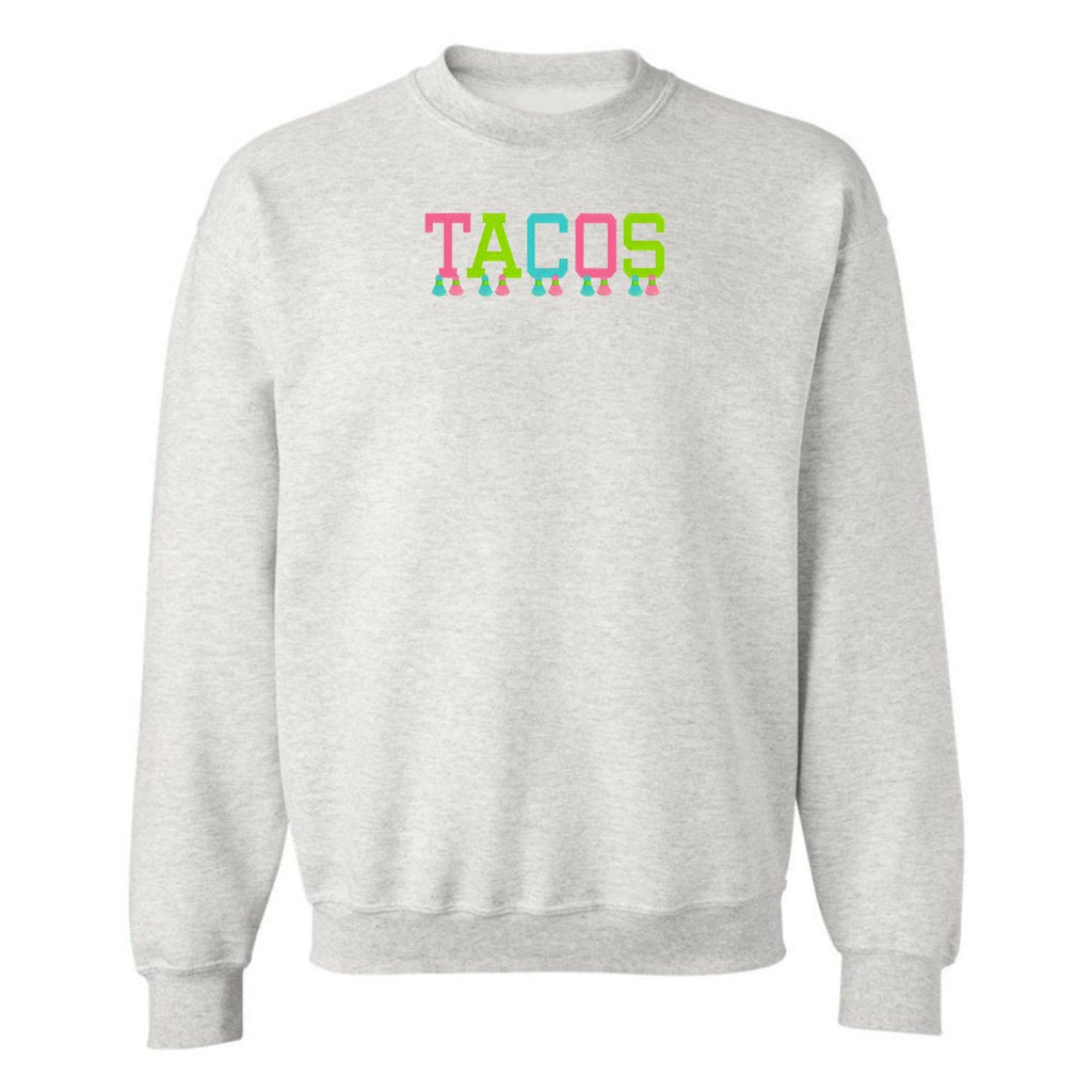 Embroidered Tasseled 'Tacos' Sweatshirt