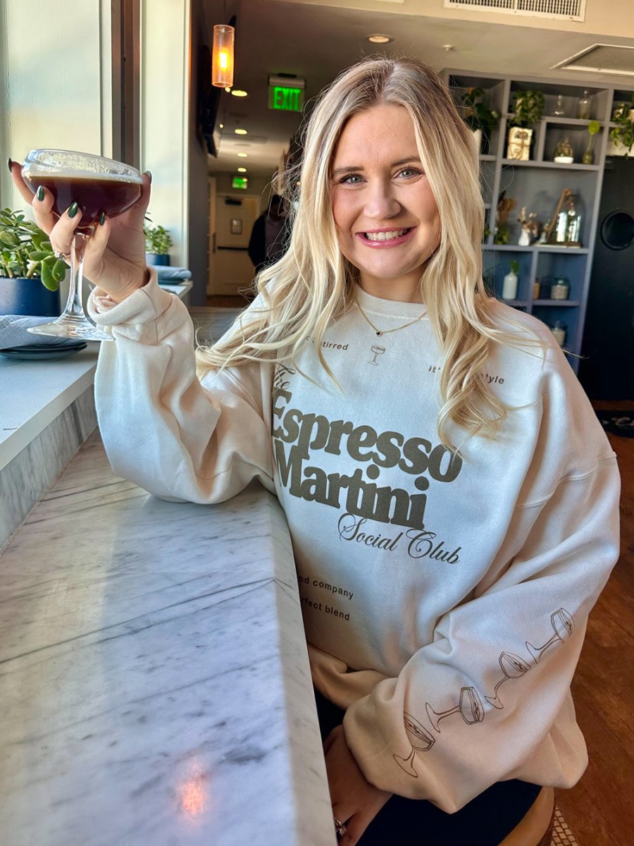 ‘Espresso Martini Social Club' Crewneck Sweatshirt