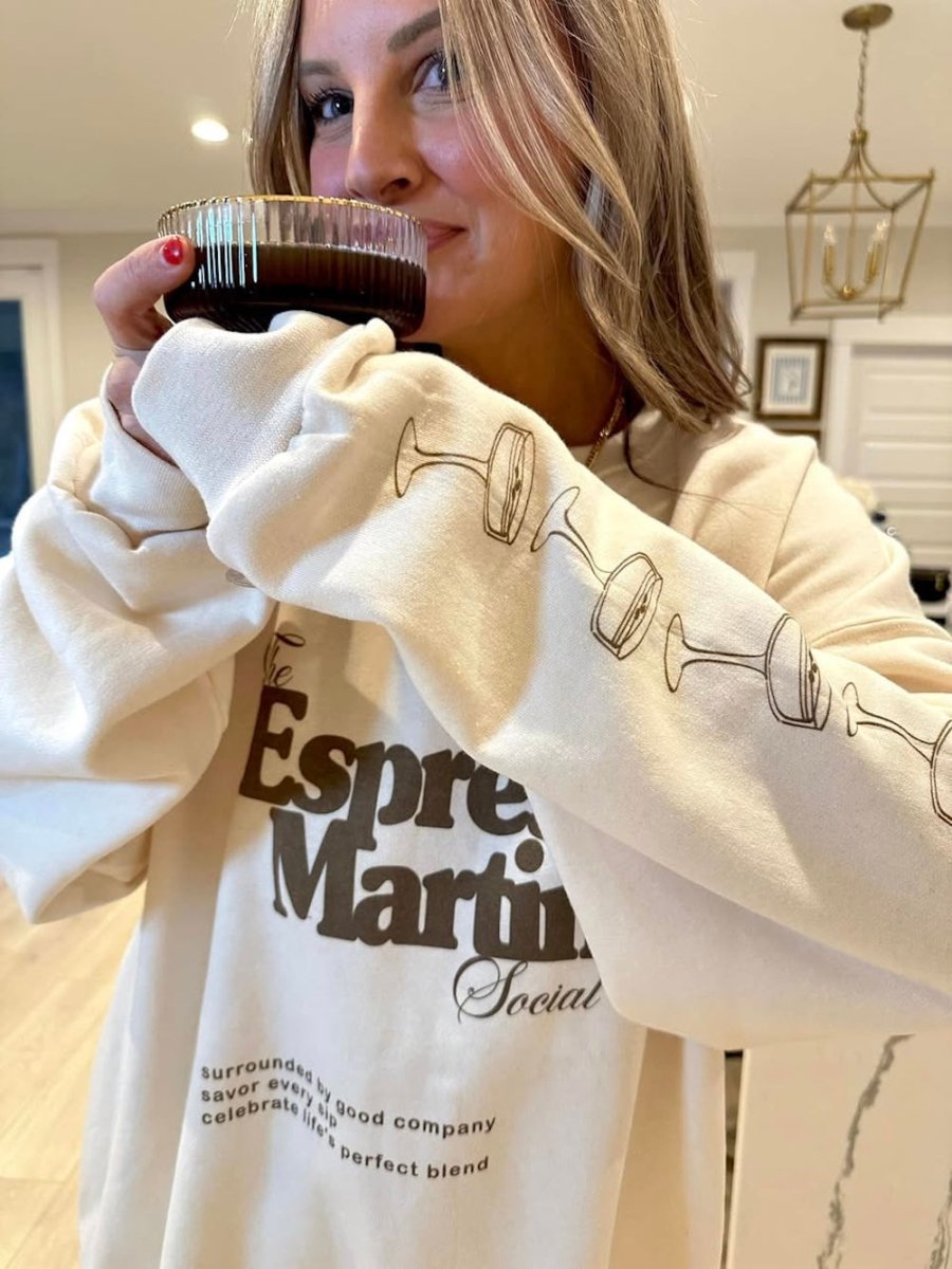 ‘Espresso Martini Social Club' Crewneck Sweatshirt