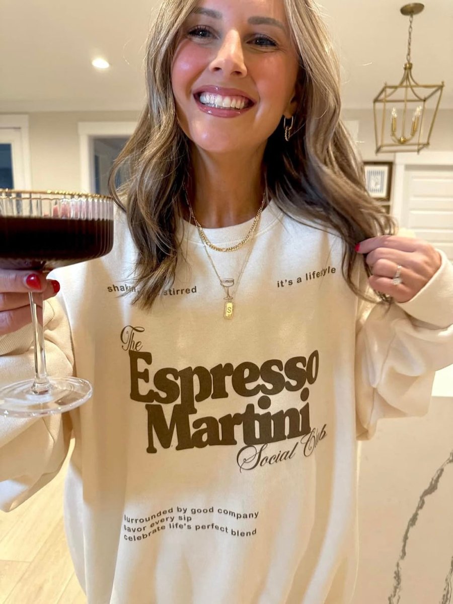 ‘Espresso Martini Social Club' Crewneck Sweatshirt