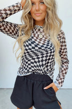 Checker mesh top ETA 20 BIZ DAYS