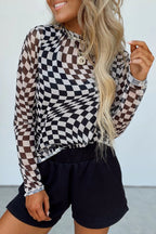 Checker mesh top ETA 20 BIZ DAYS