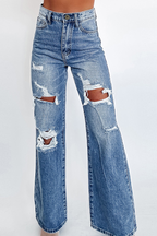 The Ashleigh Distressed Wide Leg Jean