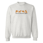'Never Too Old For Dino Nuggets' Embroidered Crewneck Sweatshirt