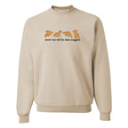 'Never Too Old For Dino Nuggets' Embroidered Crewneck Sweatshirt