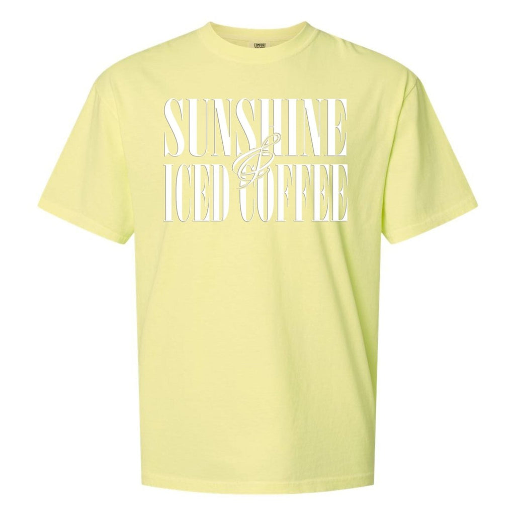 'Sunshine & Iced Coffee' PUFF T-Shirt