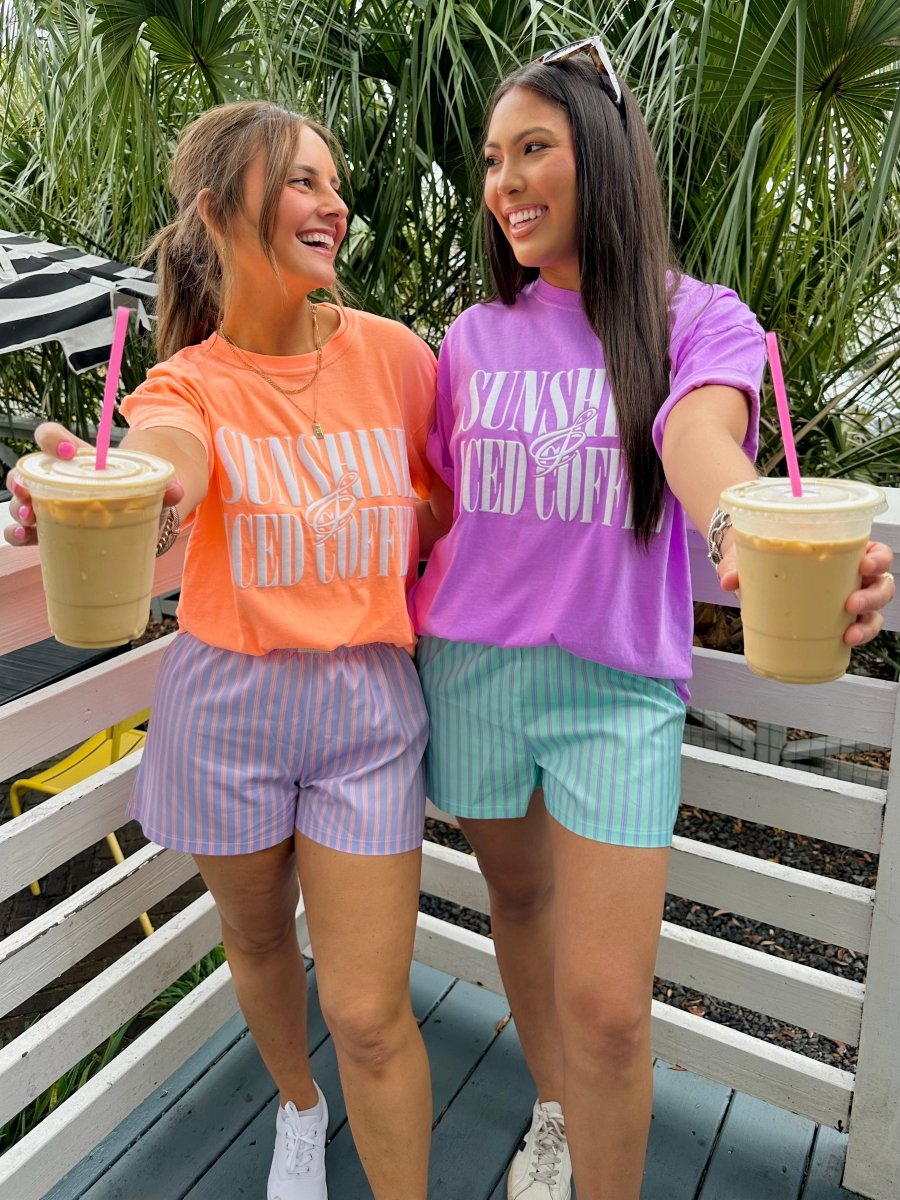 'Sunshine & Iced Coffee' PUFF T-Shirt