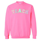 Teach Letter Patch Crewneck Sweatshirt