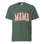 Orange floral mama comfort color tee