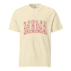 Orange floral mama comfort color tee