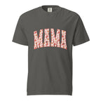 Orange floral mama comfort color tee