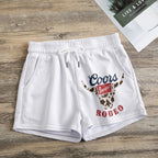 Cow print banquet Print Women's Casual Shorts