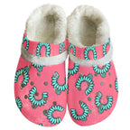 Hot pink & Turquoise jewls Women's Classic Clogs with Fleece 15-20 business day turnaround time