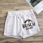 Light leopard beer Print Women's Casual Shorts,