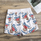 Cow print banquet beer all over print Women's Casual Shorts