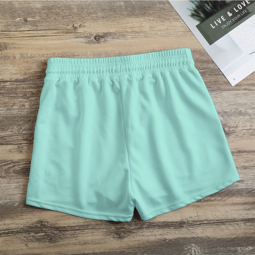 Howdy bitches turquoise Print Women's Casual Shorts