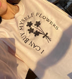 I can buy myself flowers embroidered light pink sweatshirt