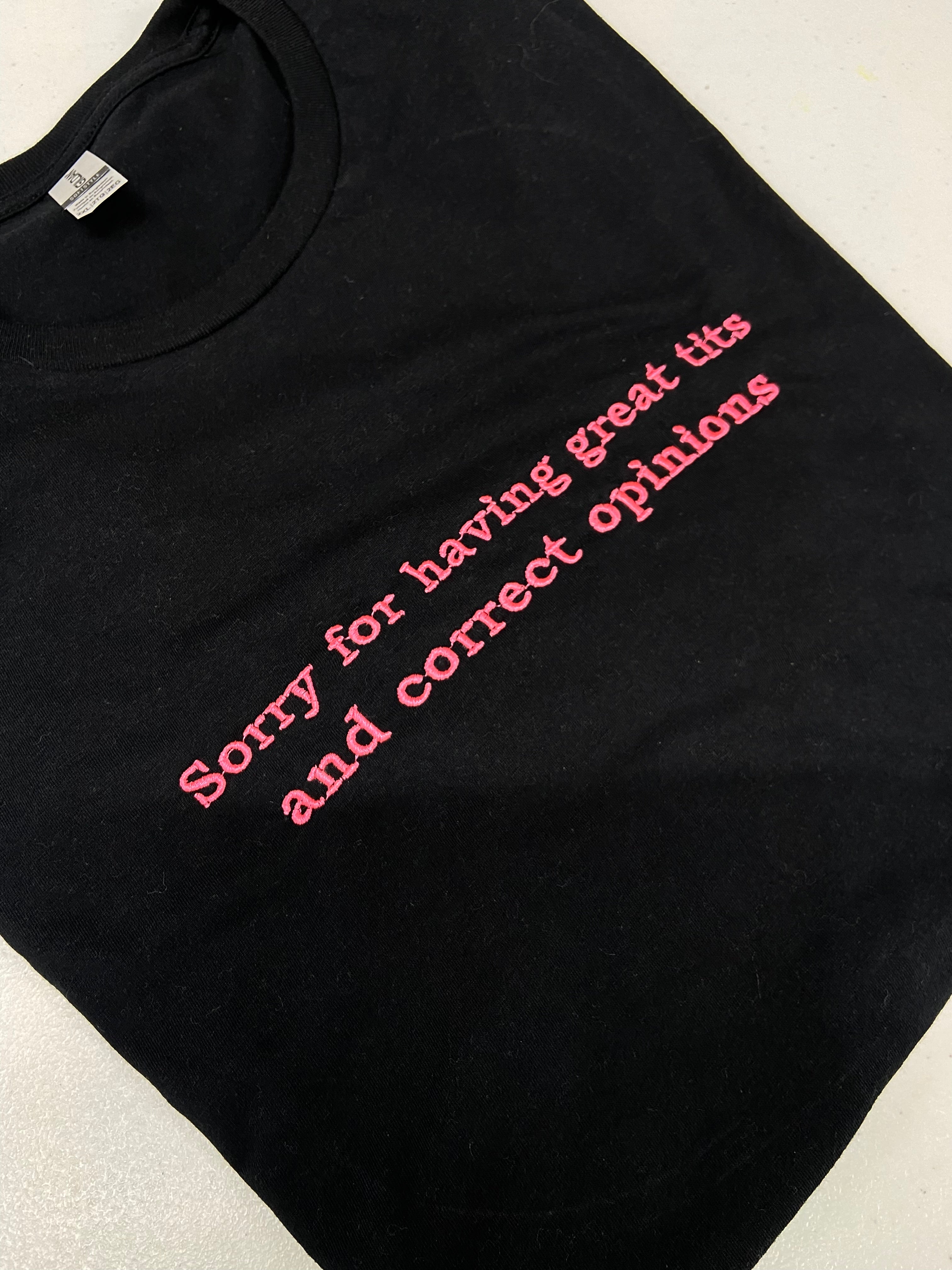 Great tits black HOT pink thread