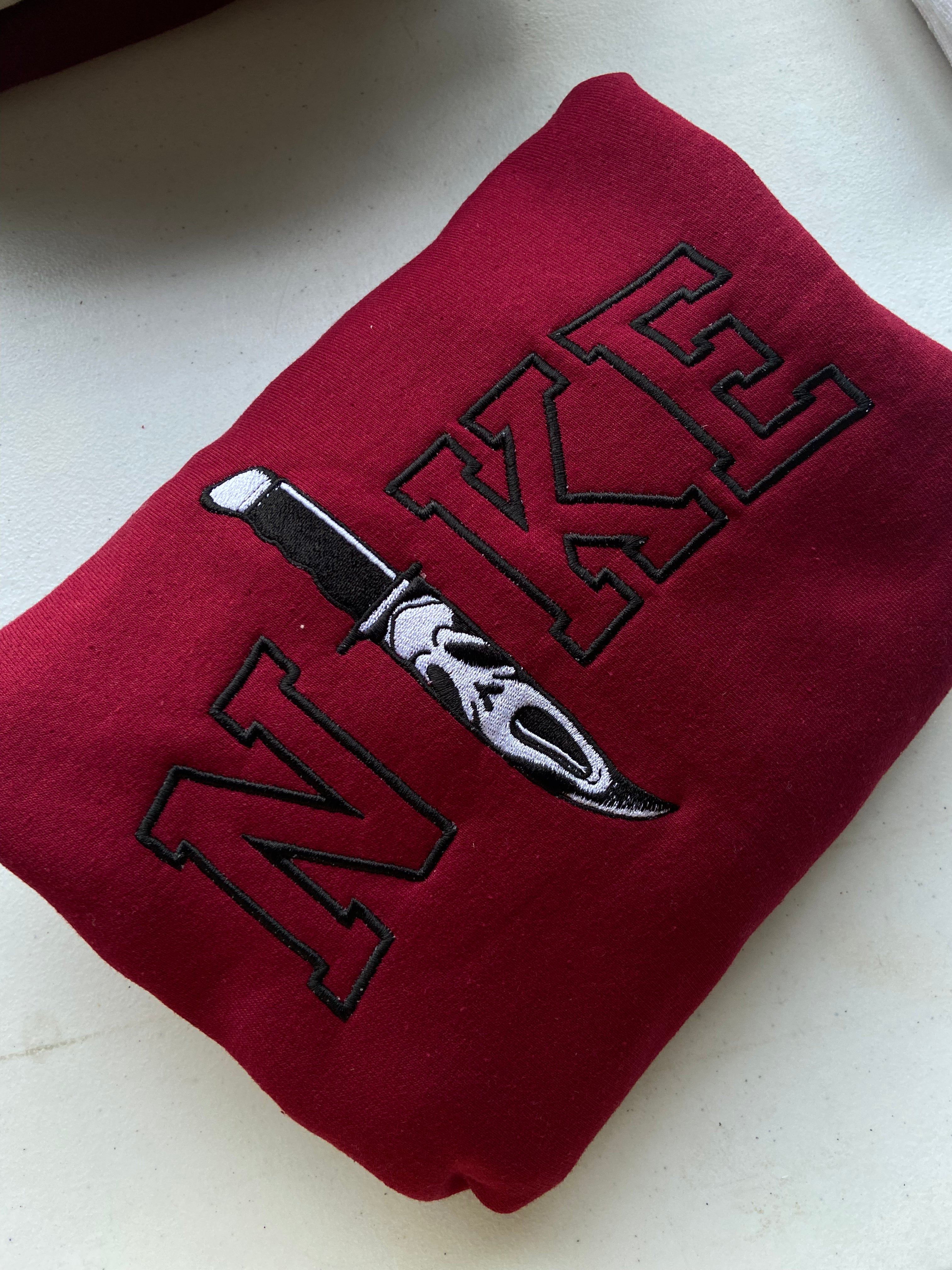 Scream maroon NKE sweatshirt